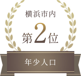 年少人口 横浜市内第2位